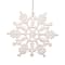 24ct. 4" White Glitter Snowflake Christmas Ornaments